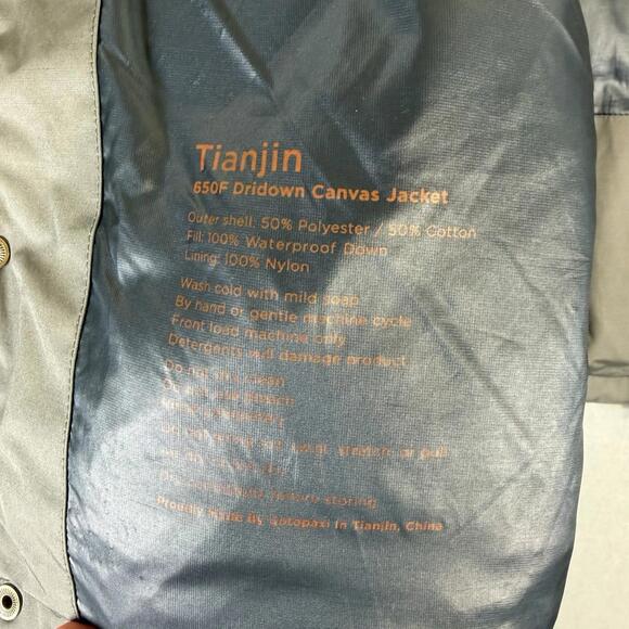 Copotaxi Tianjin 650F Dridown Canvas Down Jacket Mens M Womens L Gray Puffer - Picture 6 of 9